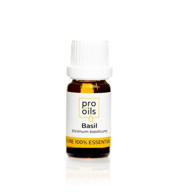 Bottle of Pro Oils Basil essential oil