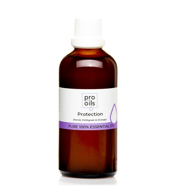Pro Oils Protection Blend essential oil bottle designed to promote emotional balance and protect against negativity, 100% Australian owned, available for retail and wholesale