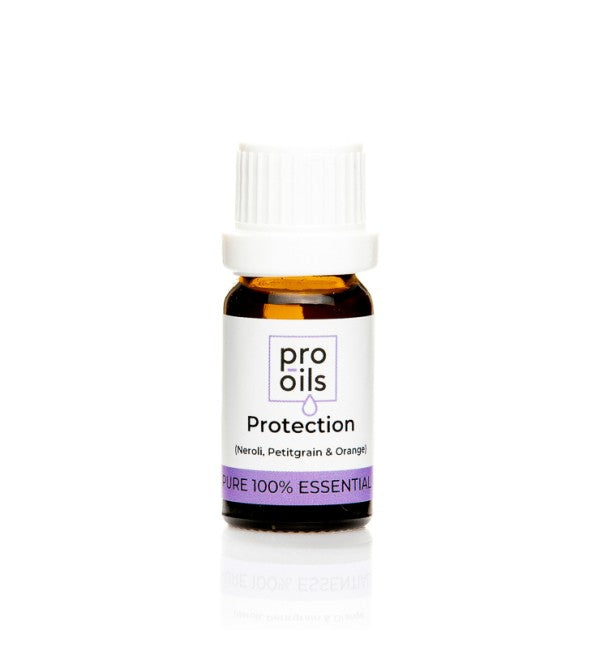 Pro Oils Protection Blend essential oil bottle designed to promote emotional balance and protect against negativity, 100% Australian owned, available for retail and wholesale