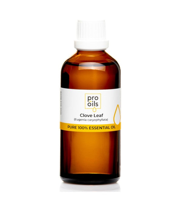 PRO-OILS Pure Clove Leaf Essential Oil Bottle for Pain Relief and Aromatherapy