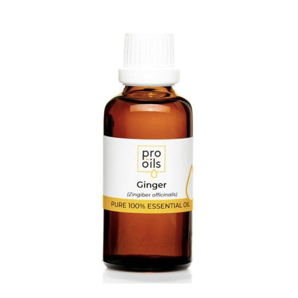 PRO-OILS Pure Ginger Essential Oil Bottle for Pain Relief and Digestion