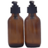 Amber Glass Bottles with Pump 6 Pack for Essential Oils and Lotions