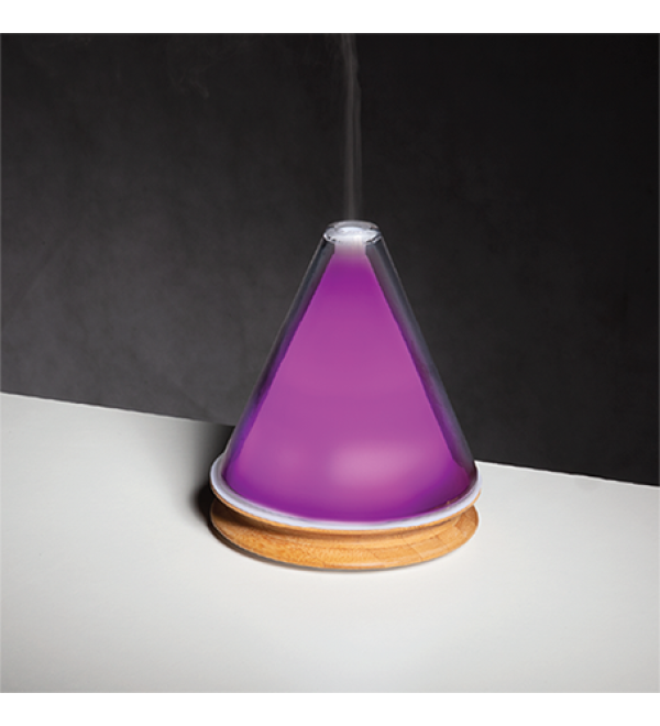 Cone Ultrasonic Aroma diffuser - Glass and bamboo