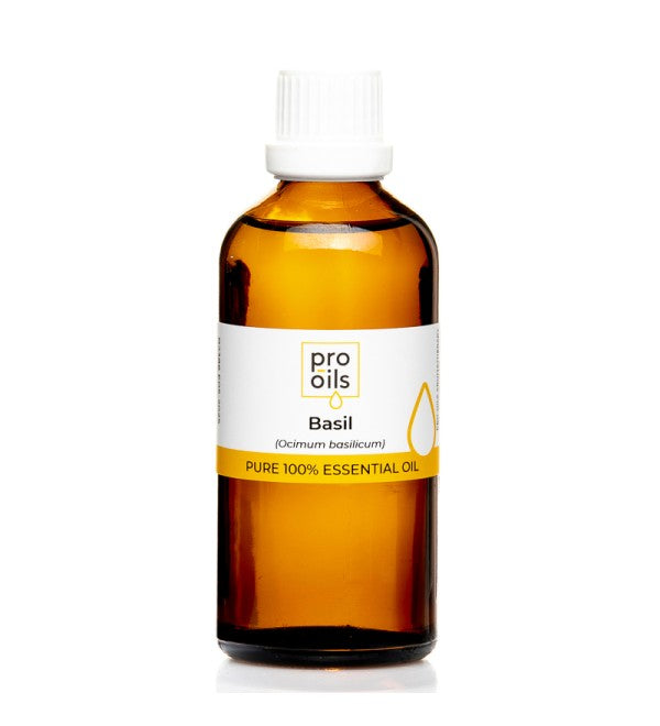 PRO-OILS Pure Basil Essential Oil Bottle