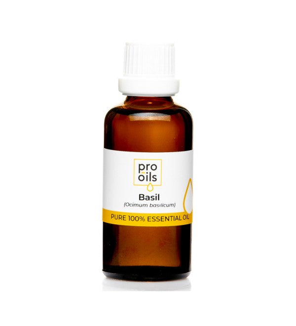 PRO-OILS Pure Basil Essential Oil Bottle