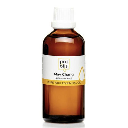 May Chang essential oil bottle for aromatherapy and relaxation