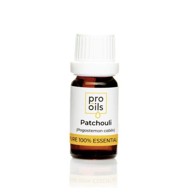 Patchouli essential oil bottle for relaxation and skincare