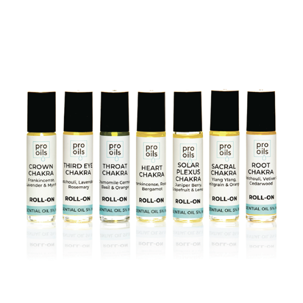 Pro Oils Chakra Pack Roll-On for energy balance and wellness, 100% Australian owned