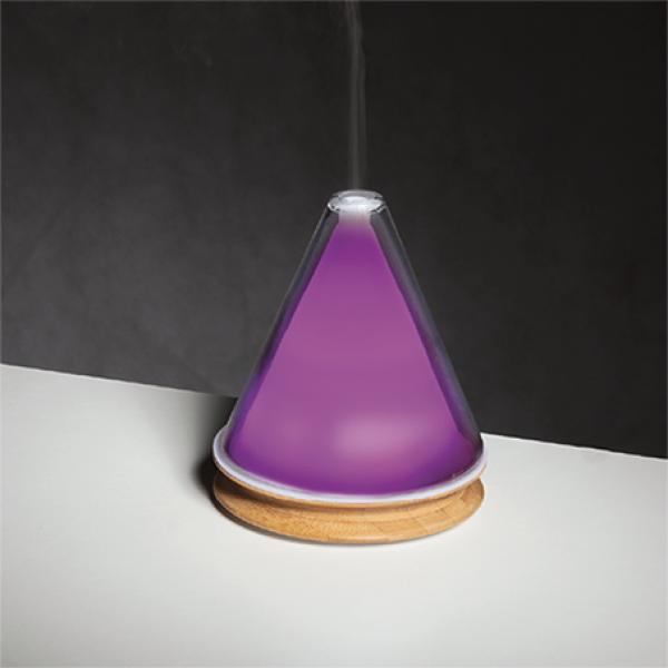 Pro-Oils Cone Ultrasonic Aroma Diffuser – Elegant Glass and Bamboo Design for Aromatherapy, perfect for Australian retailers and wholesalers