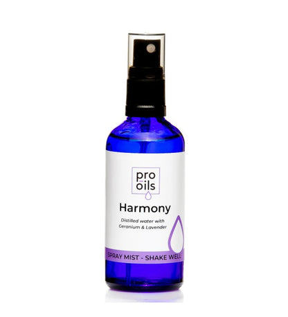 Pro Oils Harmony Spray Mist, premium essential oil blend for balance and calm, 100% Australian-made