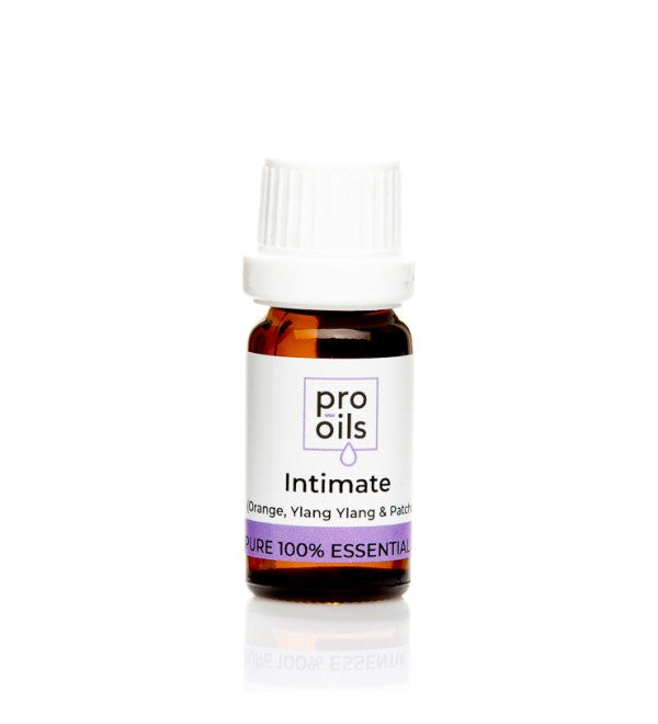 Pro Oils Intimate Blend essential oil bottle featuring a sensual mix to enhance intimacy and relaxation