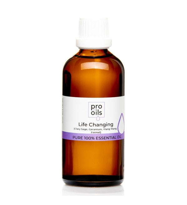 Pro Oils Life Changing Blend essential oil bottle featuring a transformative mix to uplift, inspire, and promote emotional healing