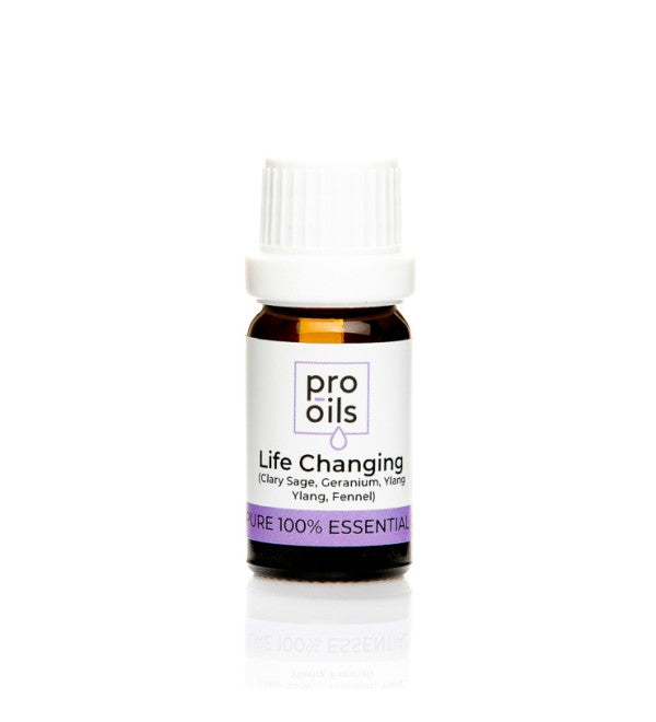 Pro Oils Life Changing Blend essential oil bottle featuring a transformative mix to uplift, inspire, and promote emotional healing