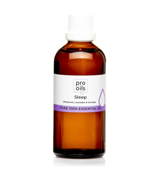 Pro Oils Sleep Blend essential oil bottle designed to promote relaxation and improve sleep quality, 100% Australian owned, available for retail and wholesale