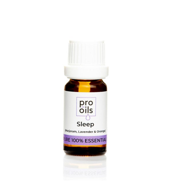 Pro Oils Sleep Blend essential oil bottle designed to promote relaxation and improve sleep quality, 100% Australian owned, available for retail and wholesale