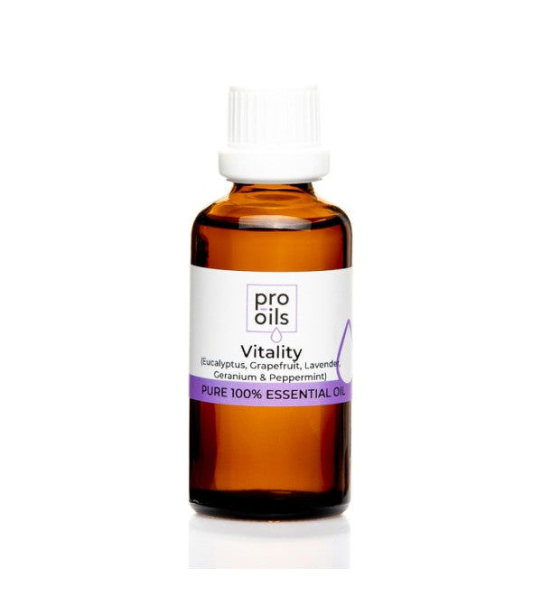 Pro Oils Vitality Blend essential oil for boosting energy and wellness, 100% Australian owned.