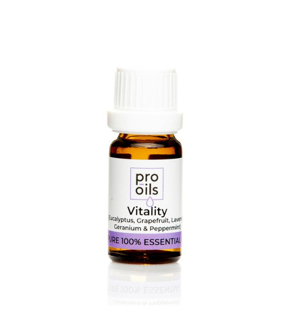 Pro Oils Vitality Blend essential oil for boosting energy and wellness, 100% Australian owned.