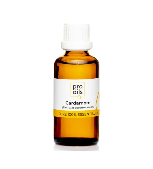 PRO-OILS Pure Cardamom Essential Oil Bottle for Digestive and Respiratory Health