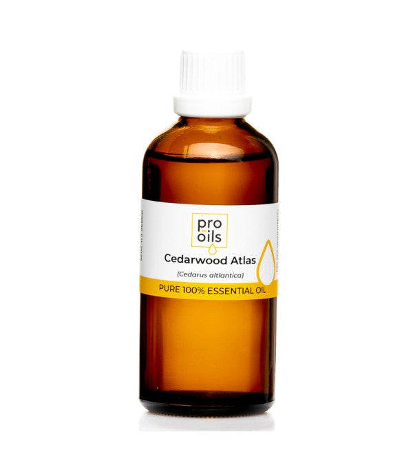 PRO-OILS Pure Cedarwood Atlas Essential Oil Bottle for Skin and Respiratory Support