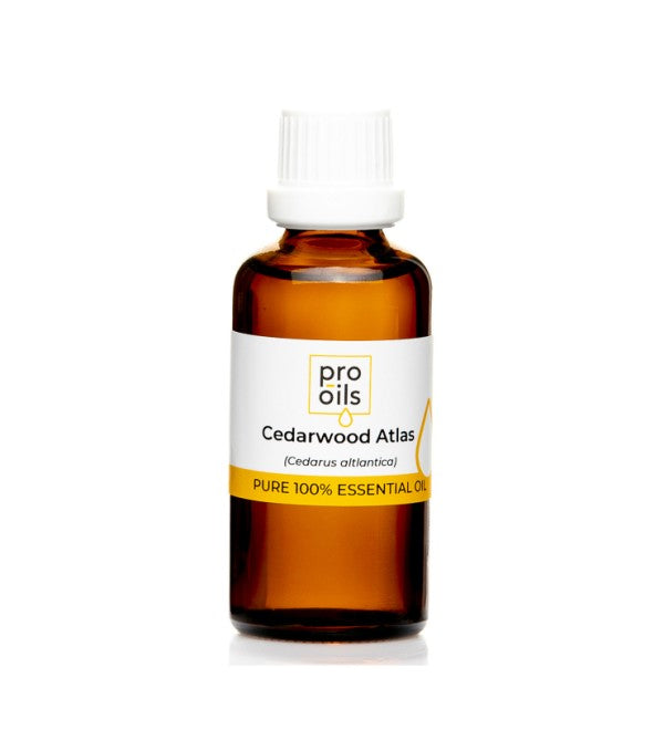 PRO-OILS Pure Cedarwood Atlas Essential Oil Bottle for Skin and Respiratory Support