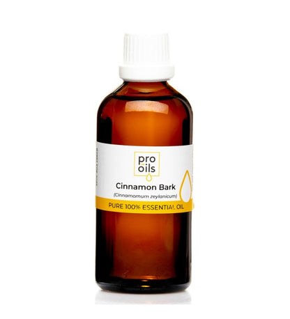 PRO-OILS Pure Cinnamon Bark Essential Oil Bottle for Mood Boosting and Respiratory Support