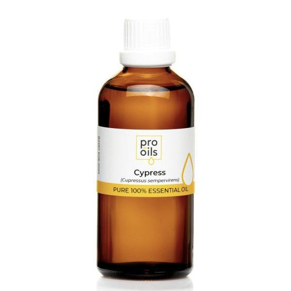 PRO-OILS Pure Cypress Essential Oil Bottle for Respiratory Health and Stress Relief