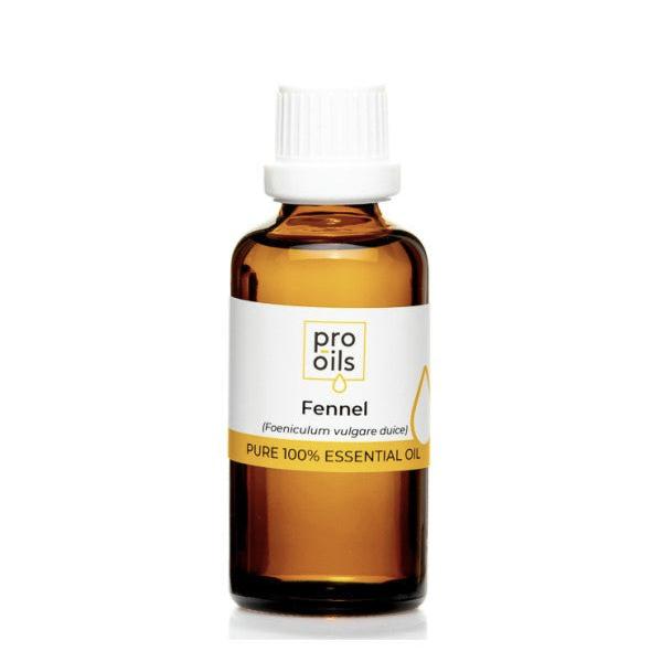 PRO-OILS Pure Fennel Sweet Essential Oil Bottle for Digestive Health and Skin Care