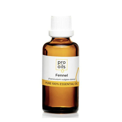 PRO-OILS Pure Fennel Sweet Essential Oil Bottle for Digestive Health and Skin Care