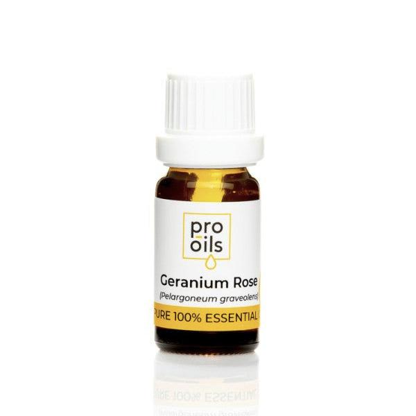 PRO-OILS Pure Geranium Rose Essential Oil for Skin Care and Relaxation