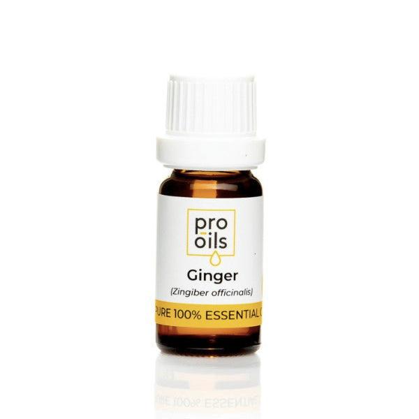 PRO-OILS Pure Ginger Essential Oil Bottle for Pain Relief and Digestion